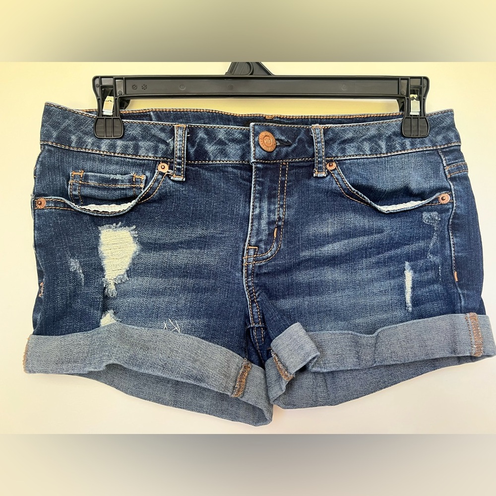 Aeropostale Blue Distressed Jean Shorts